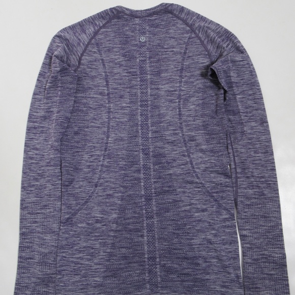 Lululemon Run Swiftly Tech Long Sleeve Crew Space Dye Heathered Cadet Blue 6 - Picture 9 of 12